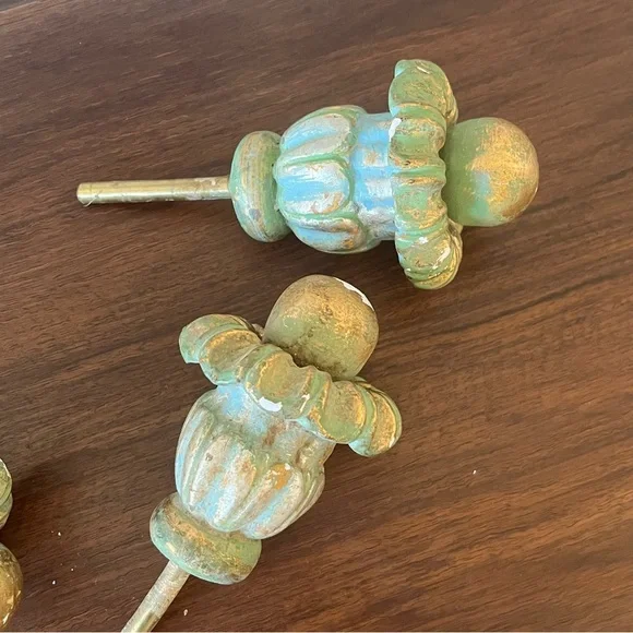 Set of 4 Vintage Plaster Curtain Tiebacks or Finials - Picture 6 of 11